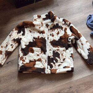 Cozy Cow Print Jacket